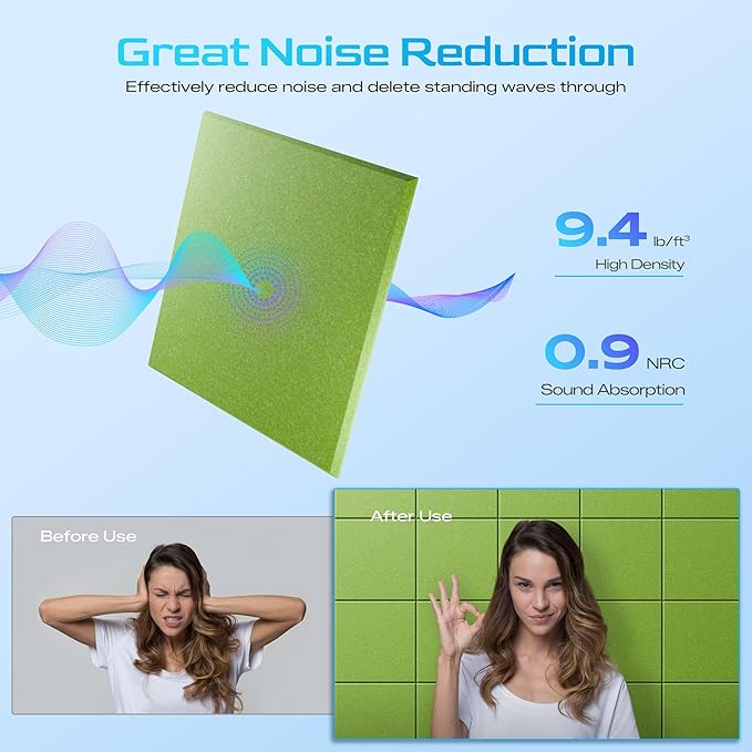 22 Pack Self-Adhesive Acoustic Panels, Soundproof Wall Panels - Image 3
