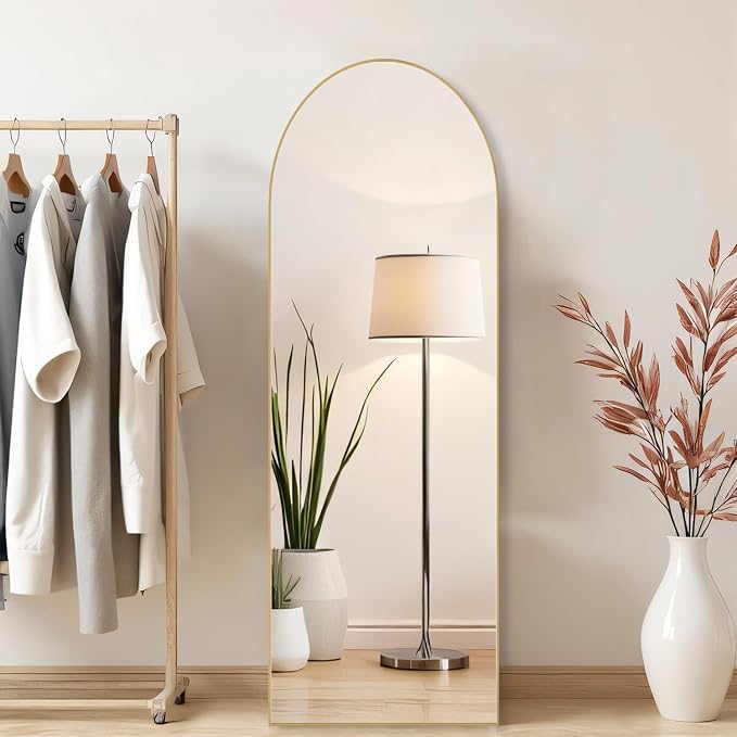 Arched Mirror Full Length, Upgraded 16"x59" Body Wall Mirrors - Image 5
