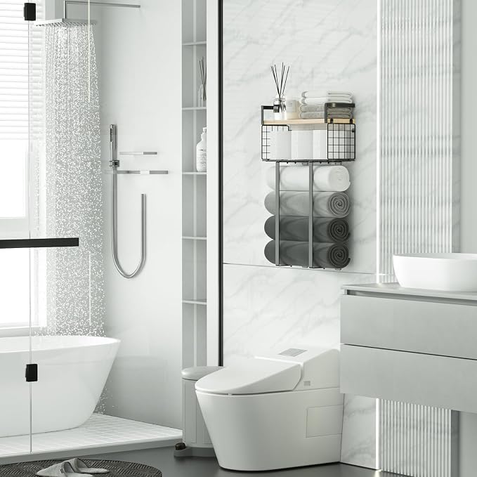 Xstydes Towel Racks for Bathroom, Metal Towel Holder - Image 2