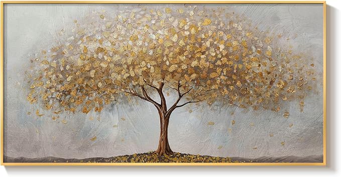Gold Framed Tree of Life Wall Art, Large Modern Canvas Prints Paintings Artwork - Image 9
