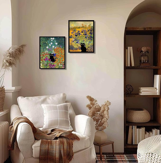 Hamduker Canvas Wall Art Cat Decor - Image 4