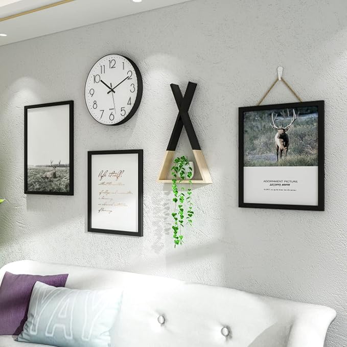 JUSTUP 8in Non-Ticking Wall Clock, Silent Battery Operated Wall Clock - Image 9