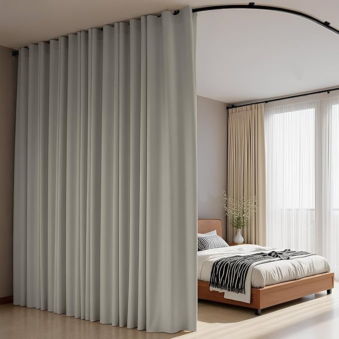 Room Divider Curtains Flexible Ceiling Tracks set Curtain track Ceiling Mount - Image 6