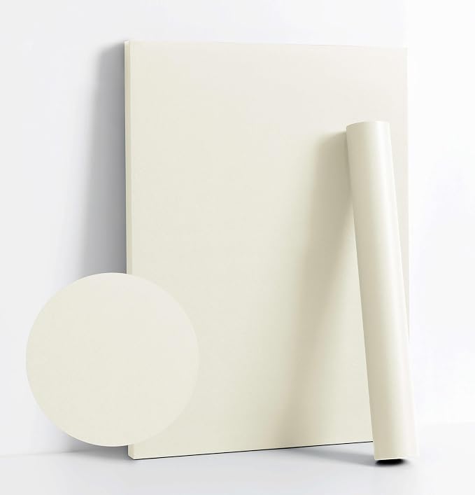 Dimoon 118''x17.7'' White Peel and Stick Wallpaper Contact Paper Modern Self by DIYYOURMOON