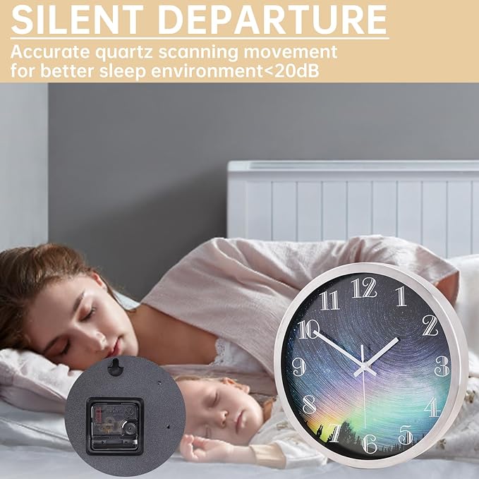 Wall Clock Modern 12 Inch Battery Operated Wall Clocks - Image 4