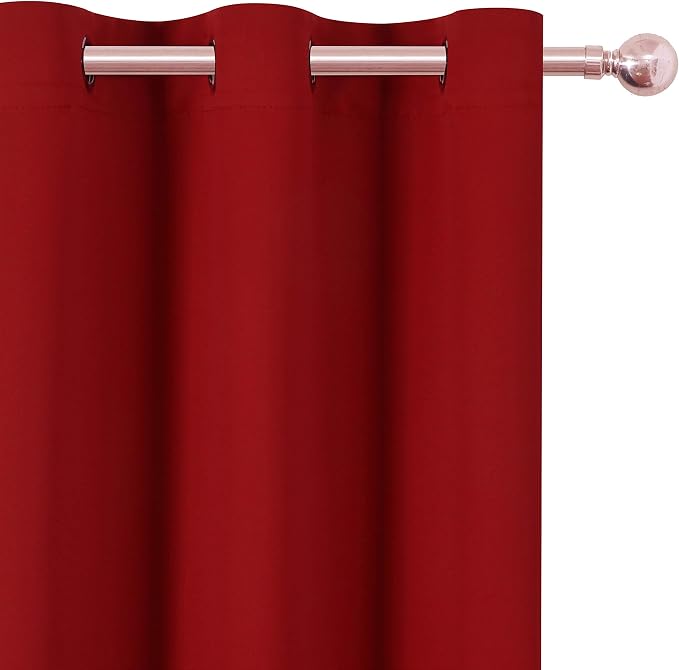 LEMOMO Red Thermal Blackout Curtains/52 x 108 Inch/Set of 2 Panels Room - Image 7