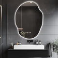 Irregular LED Bathroom Mirror by Unknown