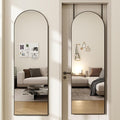 Arched Full Length Door Mirror 14x48, Metal Frame by JAWGLOW