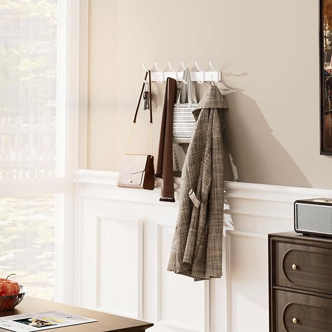 GWAAZXGZ White Wall Mounted Coat Rack - Image 2