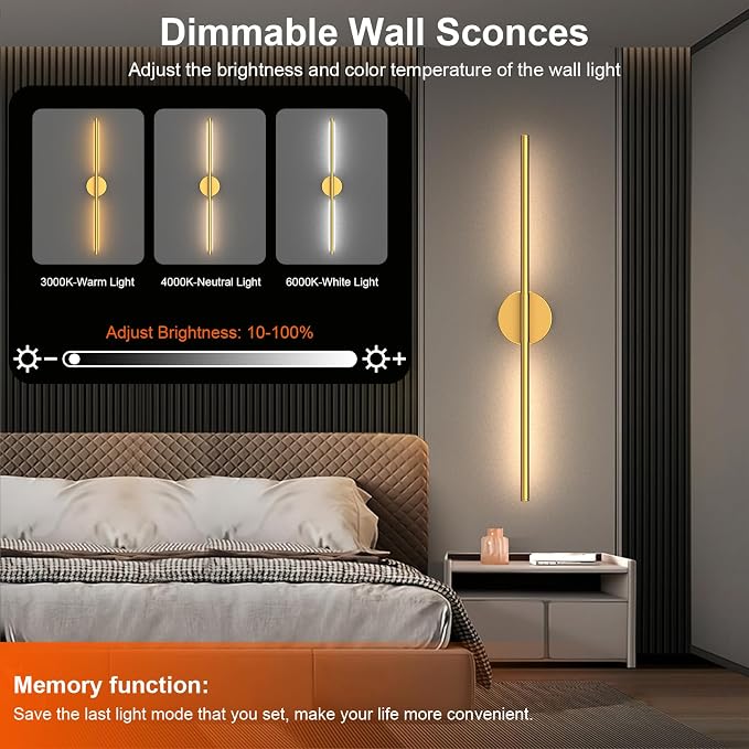 Tartek Battery Operated Wall Sconces Set of Two, Rechargeable Wall Lights - Image 2