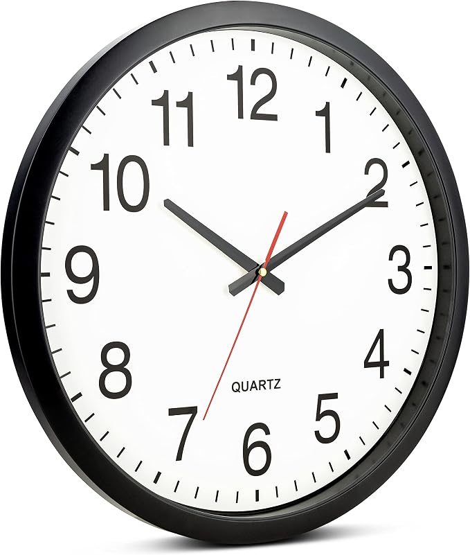 Bernhard Products Black Wall Clock Silent Non Ticking - Image 3