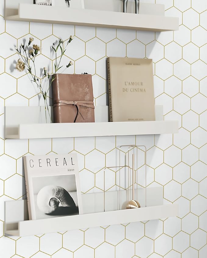 Gold Wallpaper Geometric Peel and Stick Wallpaper - Image 7