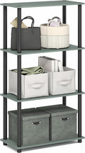 Furinno Turn-N-Tube Storage Shelves, 4-Tier Toolless Book Shelf, Corner Shelf by Furinno-FitsYourSpaceFitsYourBudget