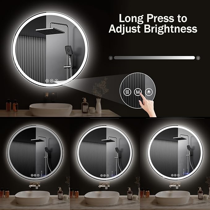 LED Bathroom Mirror 22 Inch Round Bathroom Mirror - Image 7