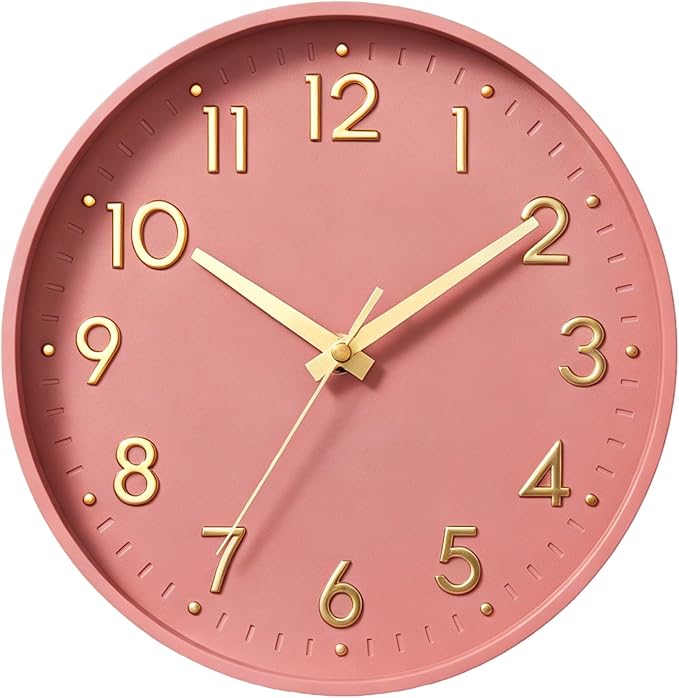 Mosewa Wall Clock 8 Inch, Battery Operated Silent Non-Ticking Modern Analog by MOSEWAWALLCLOCK