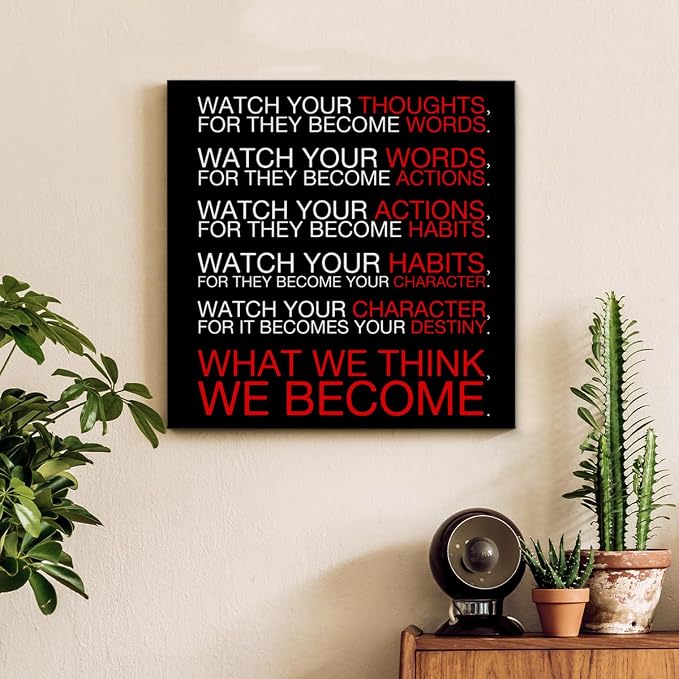 Watch Your Thoughts Motivational Classroom Posters, Inspirational Wall Decor - Image 3