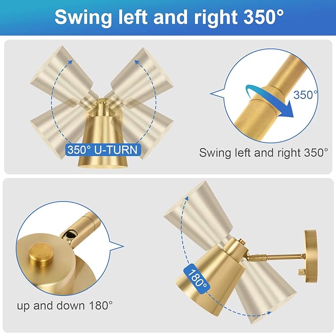 VATONI Plug in Wall Sconces - Image 5