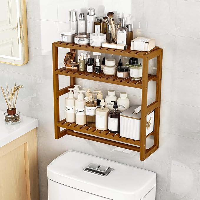 Galood Over The Toilet Storage Bathroom Shelves Wall Mounted 3 Tier Space Saver - Image 5