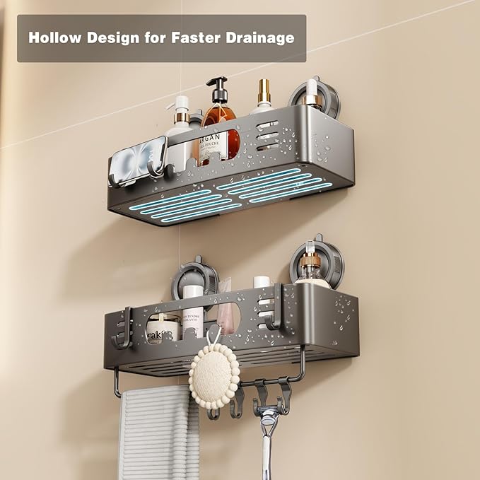 Voldra Shower Caddy Suction Cup, Shower Shelves - Image 3