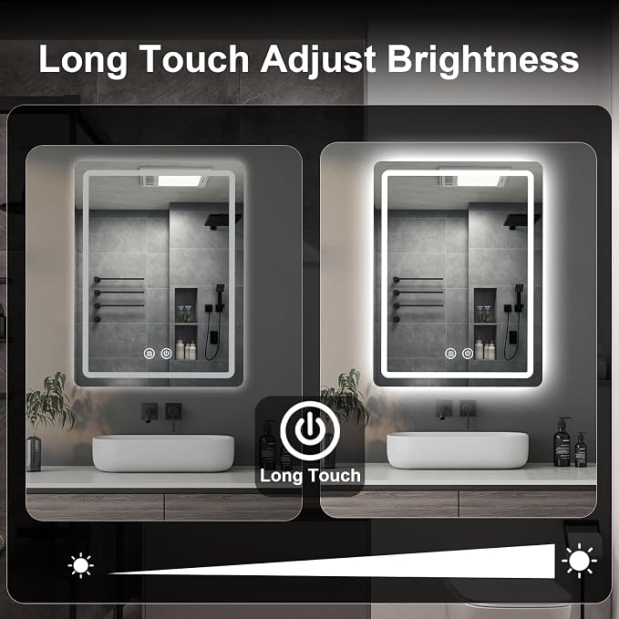 LED Bathroom Mirror, 20x28 in Vanity Mirrors - Image 5