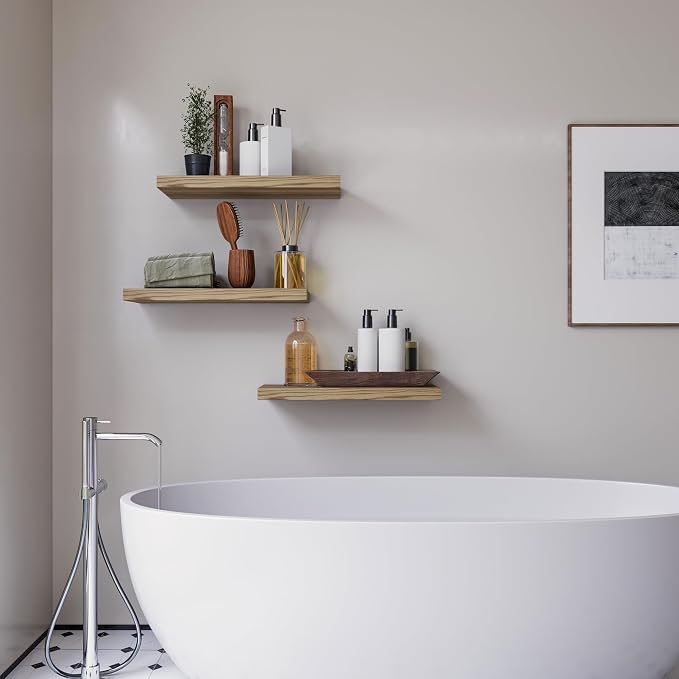 Upassion Floating Shelves for Wall Set of 3, Frame Display Floating Shelf for - Image 6