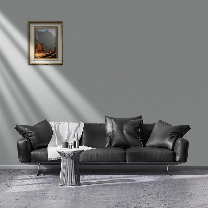 Yancorp 16"x394" Matte Gray Contact Papaer Peel and Stick Wallpaper Vinyl Wrap - Image 2