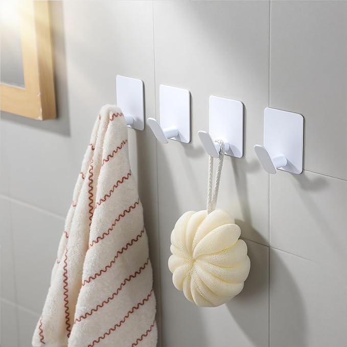 DELITON 4 Pack Adhesive Towel Hooks - Image 3