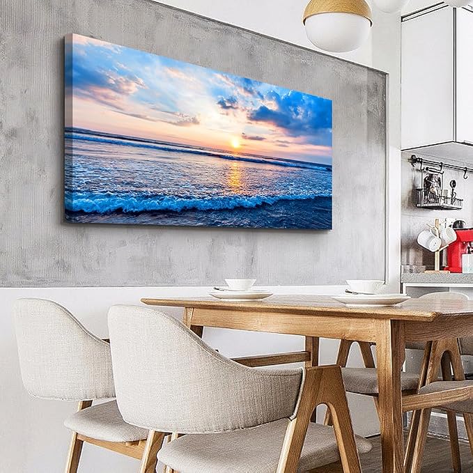 Wapluam Large Canvas Wall Art For Living Room Office Wall Decor Beach Pictures - Image 6