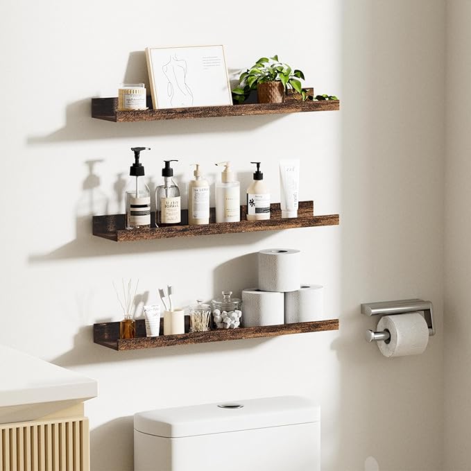 upsimples Floating Shelves for Wall, 23.6 Inch Shelves for Decor Storage Set of - Image 6