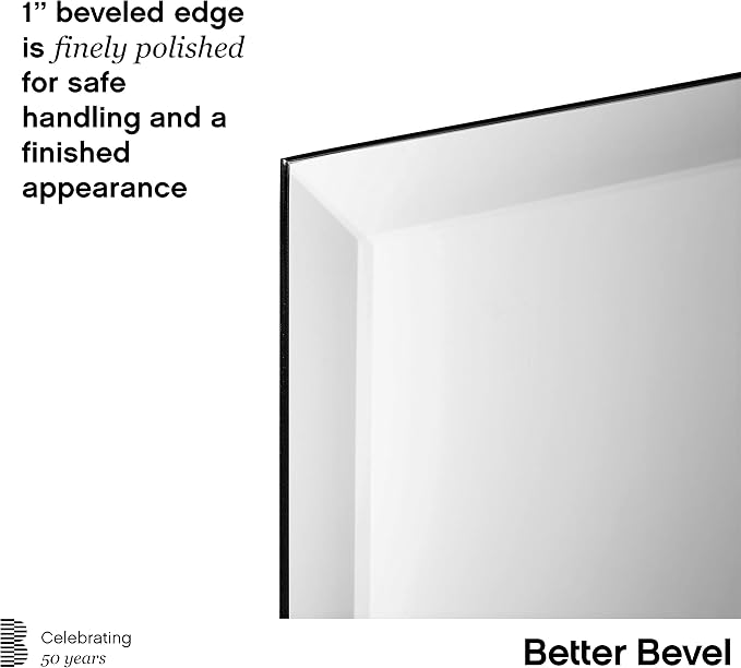 Better Bevel Frameless Square Mirror - Image 4