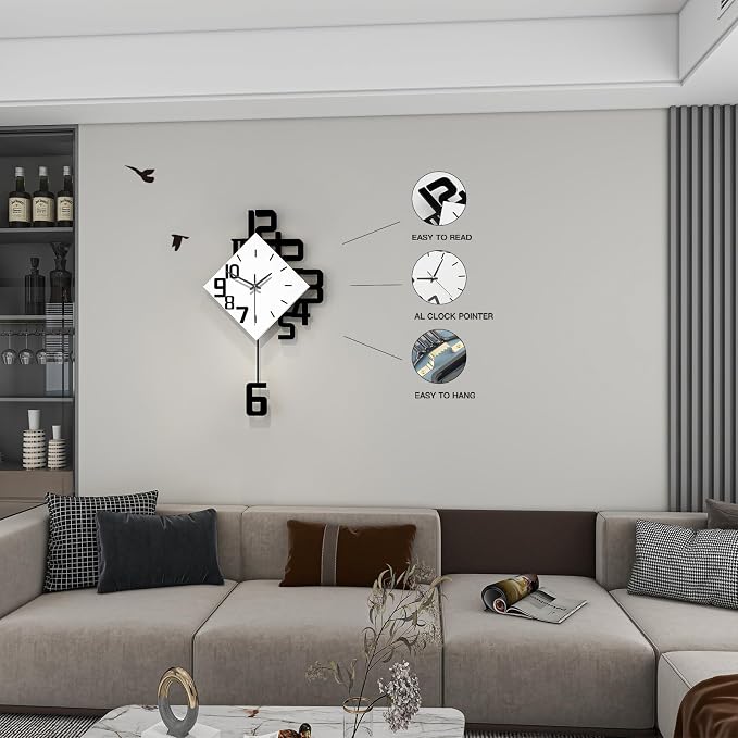 Decorative Wall Clock for Living Room Decor Large Modern Wall Clocks - Image 4