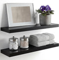 Homeforia Black Floating Shelves 24 inch, High End Solid Real Wood 24inch by Homeforia