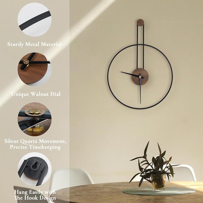 DRELIFAM Modern Wall Clock Large Wall Clocks - Image 5