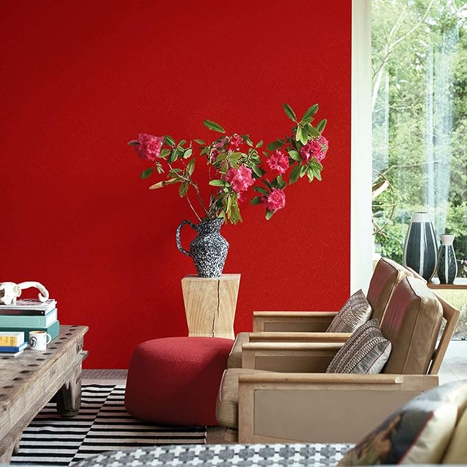 Abyssaly Red Wallpaper Peel and Stick Removable Self Adhesive Embossed Silk - Image 6