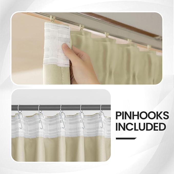 Blackout Curtains for Bedroom 52 x 84 Inches Long 2 Panels Set - Image 3