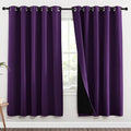 NICETOWN Royal Purple Full Shade Curtain Panels, 62 x 72 inch, Pair of Energy by NICETOWN