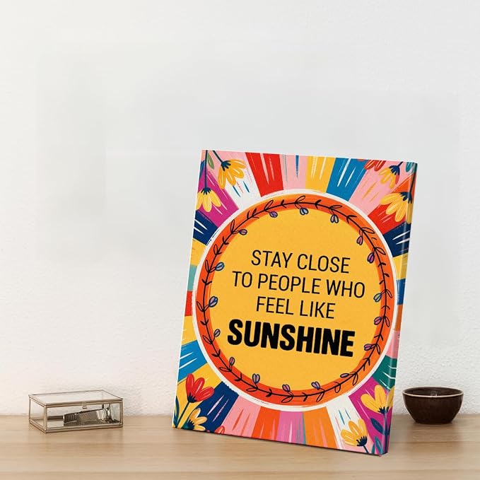 Inspirational Sunshine Wall Art Decor, Motivational Canvas Painting Pictures - Image 6