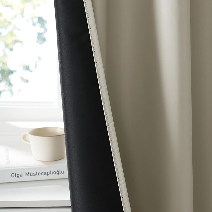 RYB HOME 100% Blackout Short Curtains - Image 3