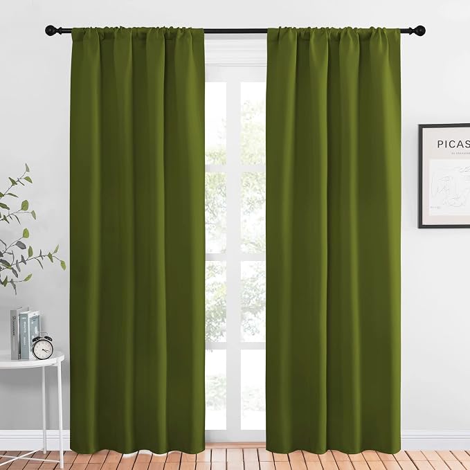 NICETOWN Blackout Curtains for Living Curtains, 1 Pair, 34-inch W x 84-inch L by NICETOWN