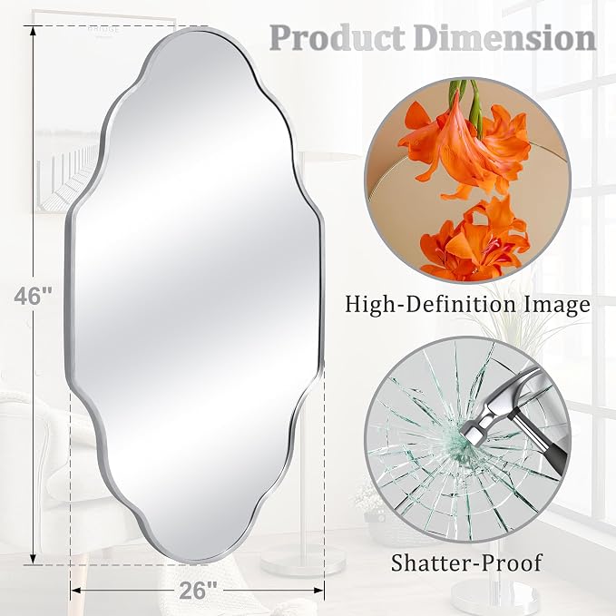 Scalloped Mirror for Bathroom - Image 2