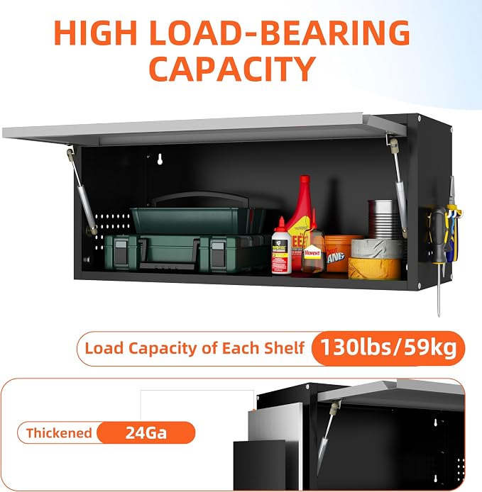 Metal Garage Wall Cabinet, Floating Garage Tool Cabinets - Image 5