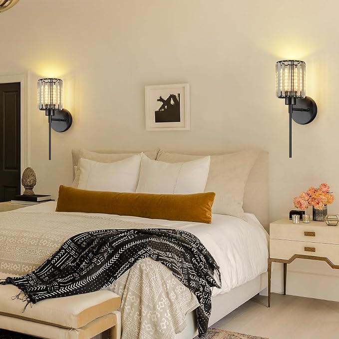 1- Pack Crystal Battery Operated Wall Sconces, Brushed Gold Rechargeable - Image 9