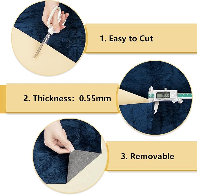 Wallercity Velvet Peel and Stick Drawer Liners - Image 9