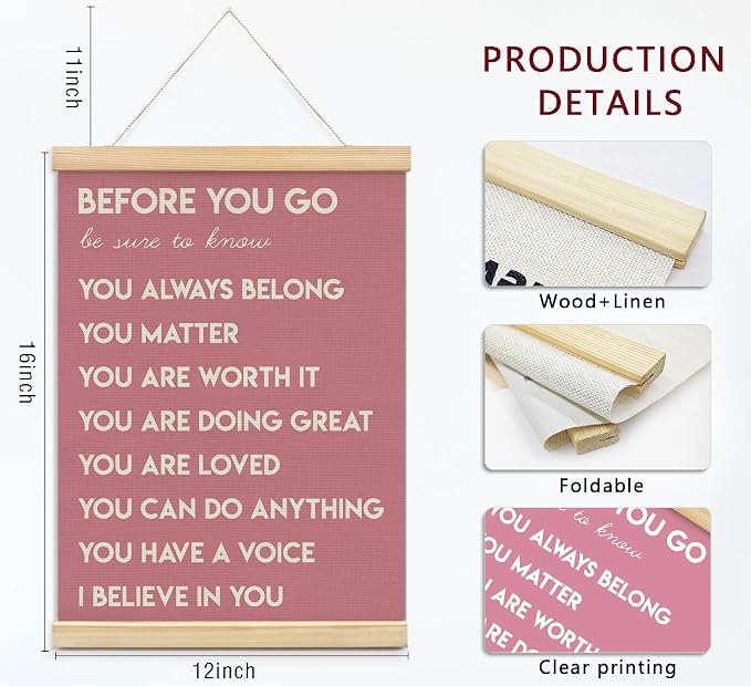Mental Health Positive Affirmations Inspirational Wall Art Decor, Therapist - Image 6