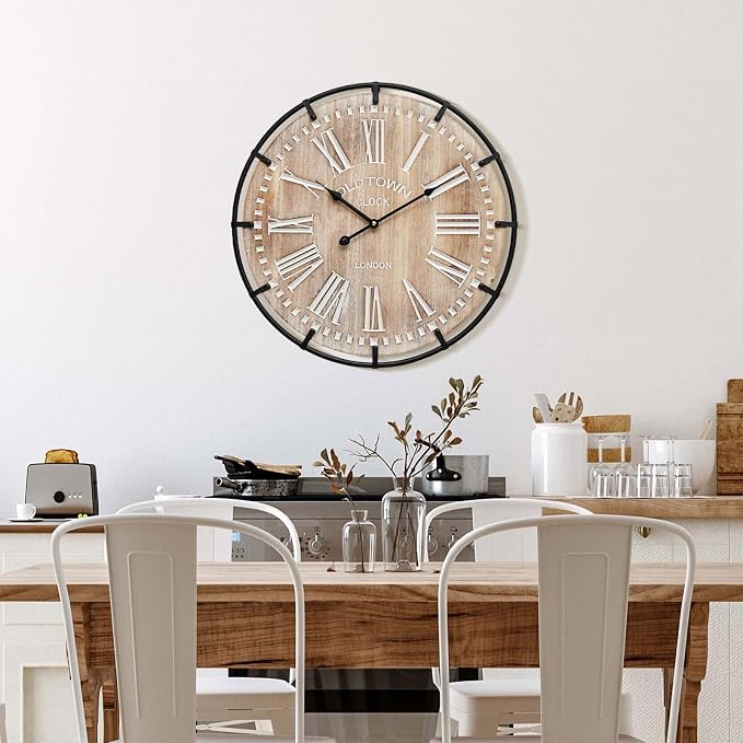 24 Inch Large Farmhouse Wall Clock - Image 5