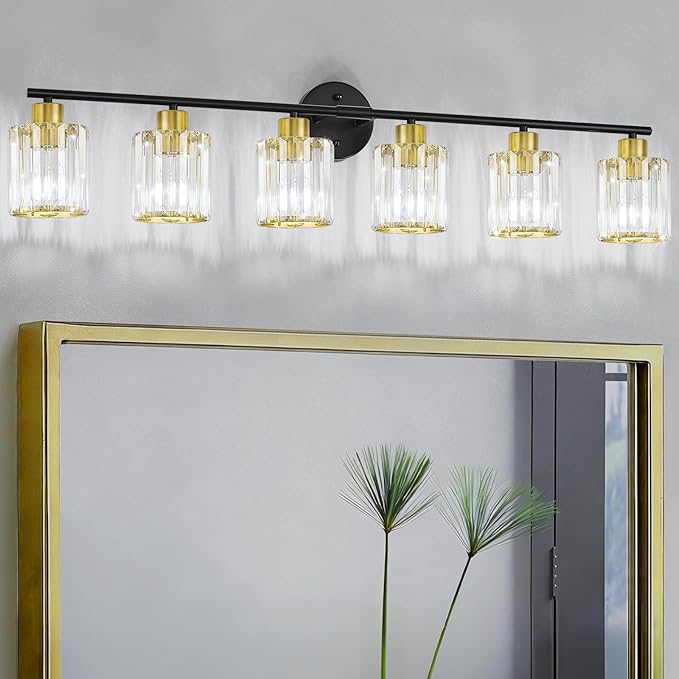 Crystal Bathroom Light Fixtures, Bathroom Lighting Fixtures Over Mirror by Kvhiiw