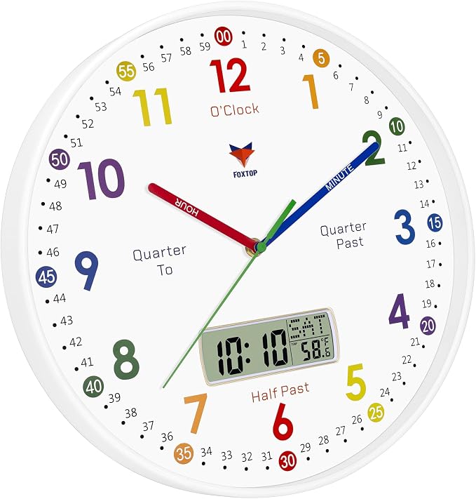Foxtop Digital and Analog Learning Clock - Image 8