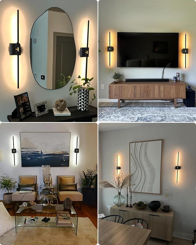 iThird Battery Operated Wall Sconce Set of 2: Rechargeable Wall Lights Wireless - Image 2