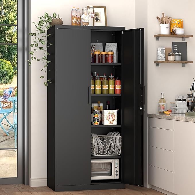 GREATMEET Metal Garage Storage Cabinets, Utility Cabinet - Image 2