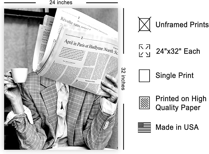 Poster Master Woman Reading Newspaper - Image 2